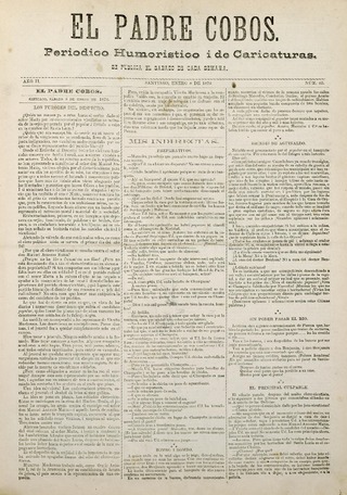 El Padre Cobos. Santiago, 8 de enero de 1876. A�o II. N� 33. 4 pp.