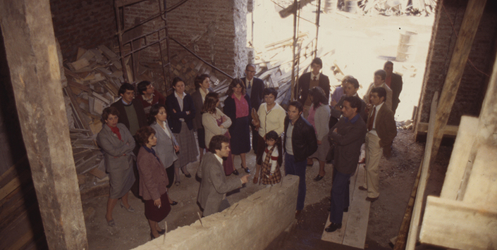 Edificio de la Real Audiencia previo a restauracin, 1981.