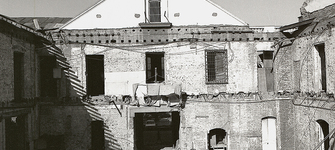 Edificio de la Real Audiencia inicio de obras de restauracin, 1981.