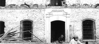 Edificio de la Real Audiencia inicio de obras de restauracin, 1981