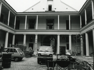 Edificio de la Real Audiencia inicio de obras de restauracin, 1981