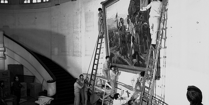 Traslado de colecciones de Miraflores a la Real Audiencia, 1982