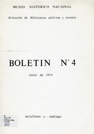 Museo Histrico Nacional, Boletn 4, junio de 1979