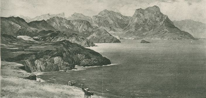 Vista de Más a Tierra desde el Puente (Isla Robinson Crusoe). Colección de Fotografía. Museo Histórico Nacional Vista de Más a Tierra desde el Puente (Isla Robinson Crusoe). Colección de Fotografía. Museo Histórico Nacional