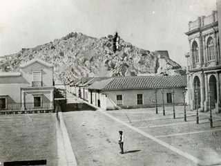 Vista del cerro Santa Luca antes de 1872