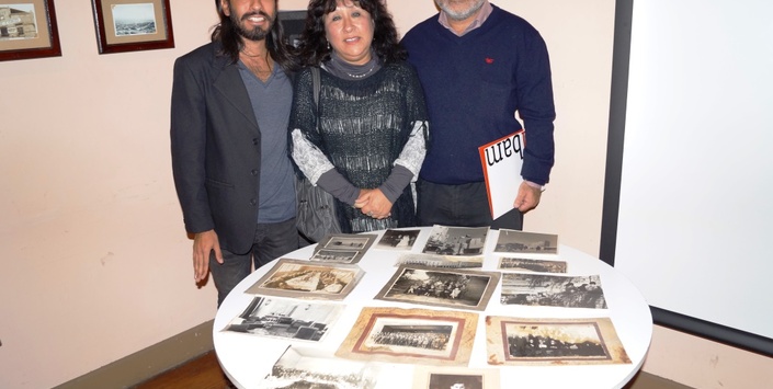 Jaime Durn, su madre y Hctor Ardiles