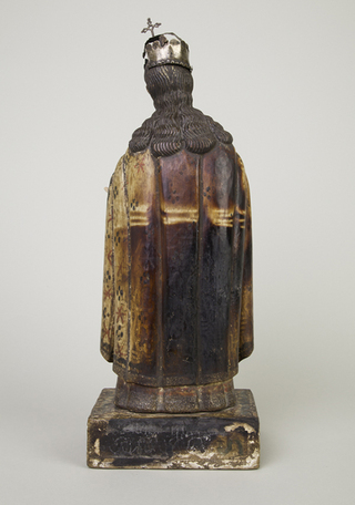 Escultura virgen de la Merced, reverso