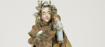 Escultura virgen con el Ni