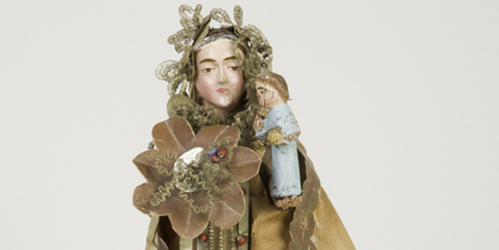 Escultura virgen con el Ni