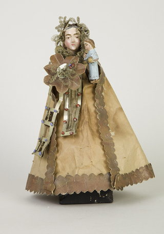 Escultura virgen con el Ni