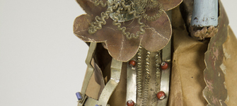 Escultura virgen con el Nio, detalle