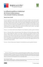 La influencia pol�tica e intelectual de Victoria Subercaseaux. Una revisi�n hist�rica necesaria