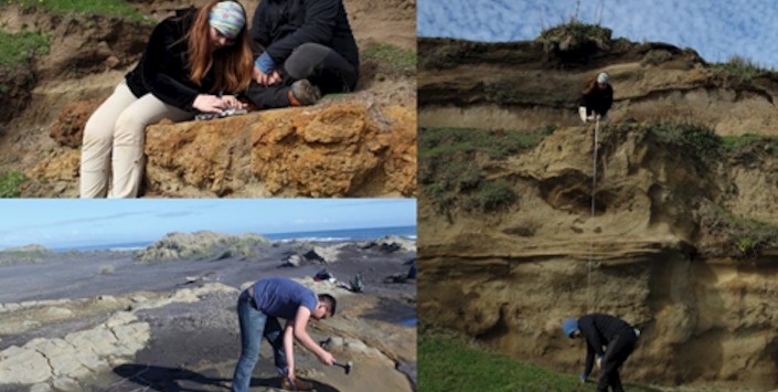 Toma de datos, levantamiento estratigrfico y toma de muestras.