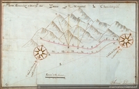 Plano particular y descriptivo del zerro y mineral de Chanchoquín, Copiapó, 1782