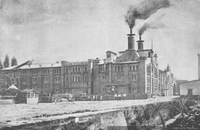 Fachada principal de la Fábrica de Cerveza de Carlos Cousiño, Providencia, Santiago, 1902