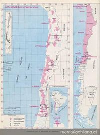 Mapa minero del cobre de Chile