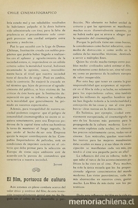 El film, portavoz de la cultura