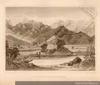 View from L' Angostura de Paine, 1822