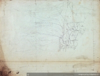 Croquis del pueblo de Chanco, ríos y los alrededores, 1845