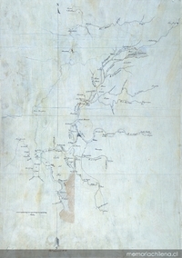 Plano de la zona de Valdivia, entre el río Mehuin y Lumaco, 1830