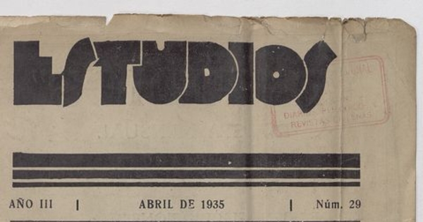 Estudios: número 29, abril de 1935