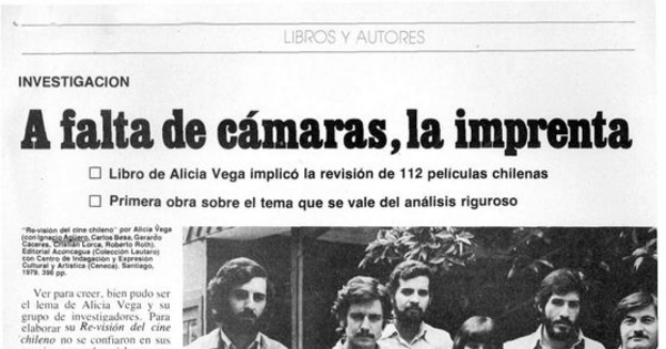 A falta de cámaras, la imprenta