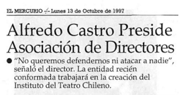 Alfredo Castro preside asociación de directores