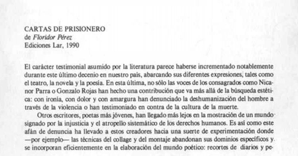Cartas de prisionero