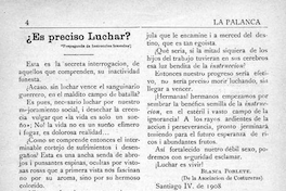 ¿Es preciso luchar? : propaganda de instrucción femenina