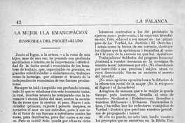 La mujer i la emancipación económica del proletariado