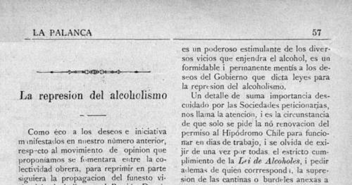 La represión del alcoholismo