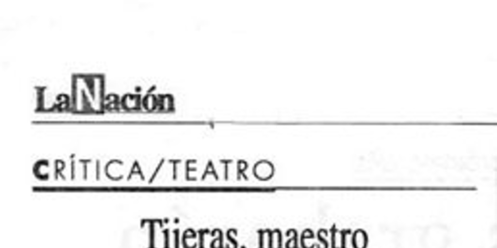 Tijeras, maestro