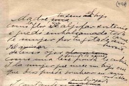 [Madre, tu seno al hijo... manuscrito]