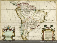 L'Amerique meridionale divisée en ses principales parties, ca. 1680