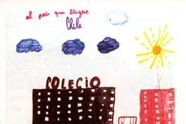 Dibujo de Marión sobre Chile, 8 años, julio de 1989