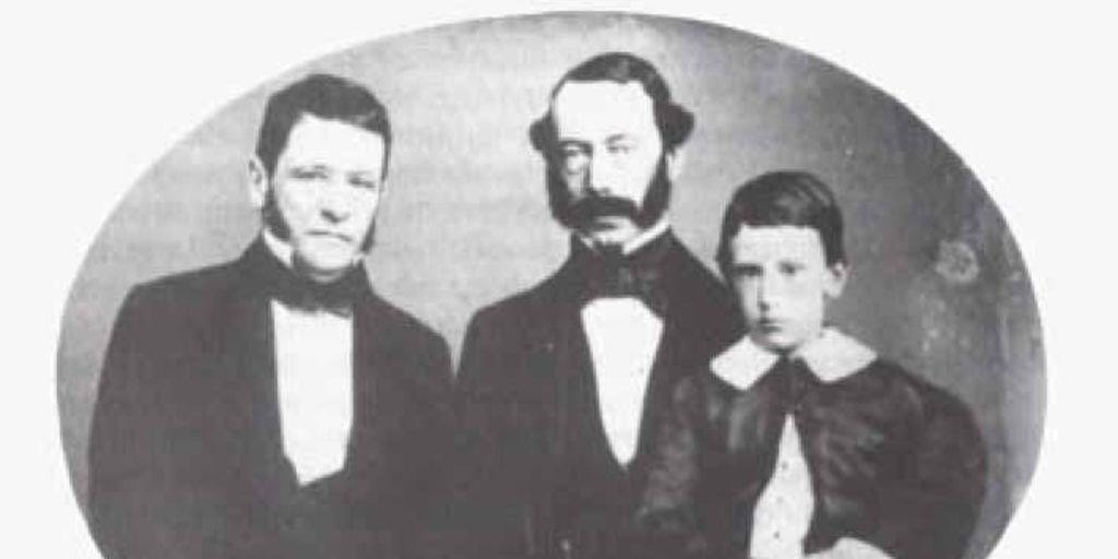 José Tomás Urmeneta, Edmundo Eastman y su hijo Carlos Eastman Quiroga, siglo XIX