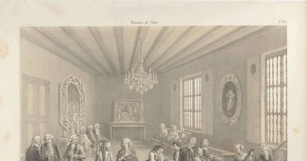 Una tertulia en Santiago, 1790