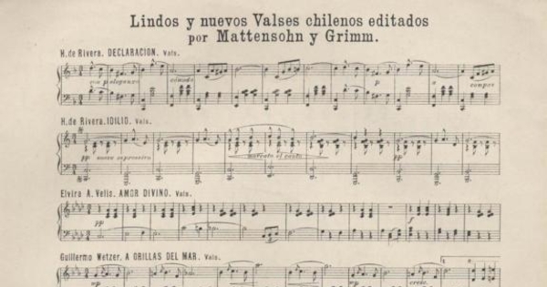 Lindos y nuevos valses chilenos
