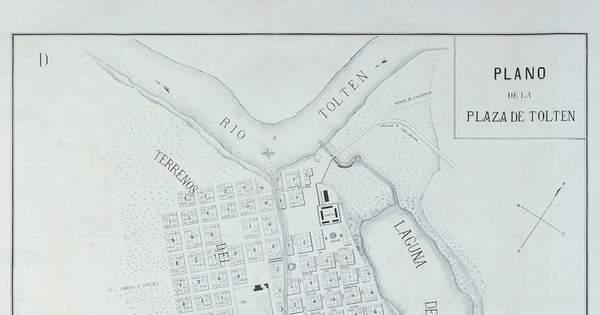 Plano de la plaza de Toltén, 1886