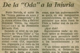 De la "oda" a la injuria.