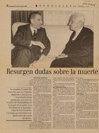 Resurgen dudas sobre la muerte de Frei Montalva  [artículo] Tamara Corales, Víctor Osorio.