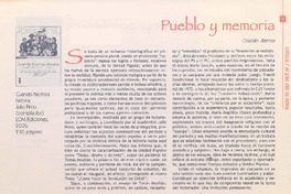 Pueblo y memoria