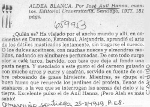 Aldea Blanca.  [artículo]