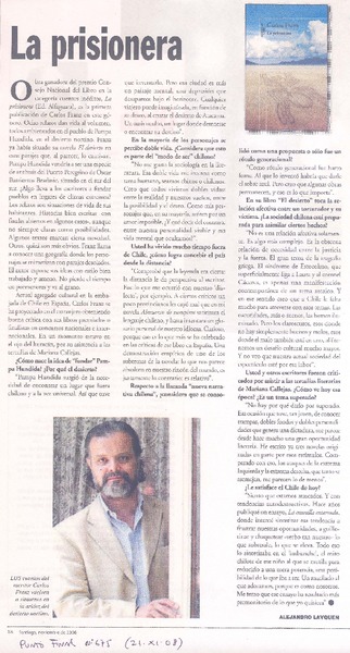La prisionera (entrevista)
