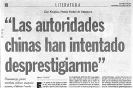 "Las Autoridades chinas han intentado desprestigiarme"