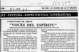"Voces del espíritu"  [artículo] Luis E. Aguilera.