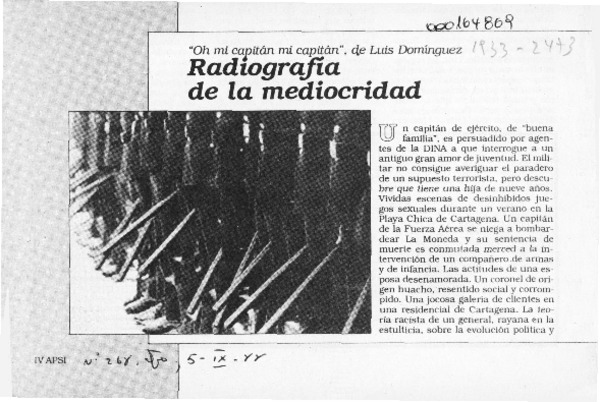 Radiografía de la mediocridad  [artículo] Antonio Avaria.