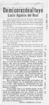 De mi corazón al tuyo  [artículo] Sonia Angélica Avila.