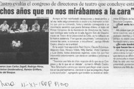 "Hace muchos años que no nos mirábamos a la cara"  [artículo] Leopoldo Pulgar I.