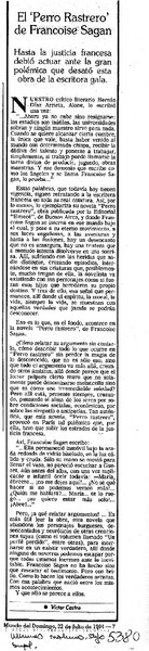 El Perro rastrero de Françoise Sagan